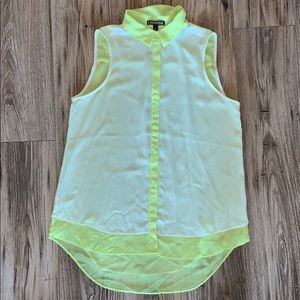 Express sleeveless buttoned down shirt
